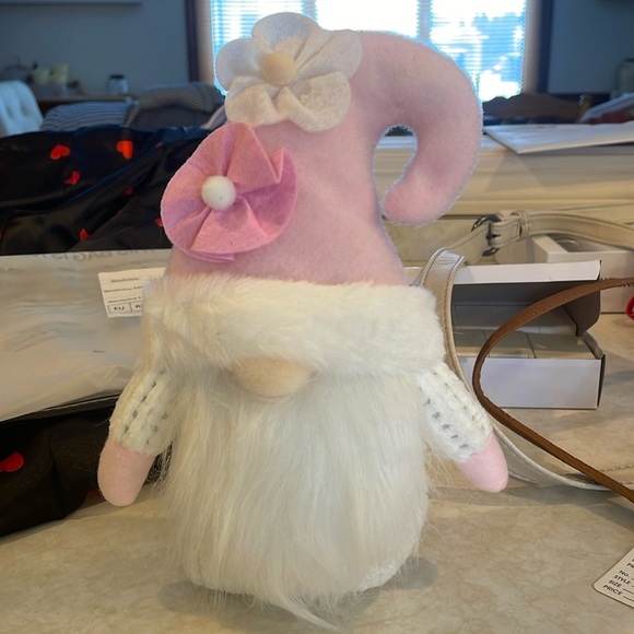 Gnome, Valentine, White/Pink, New - Picture 1 of 2